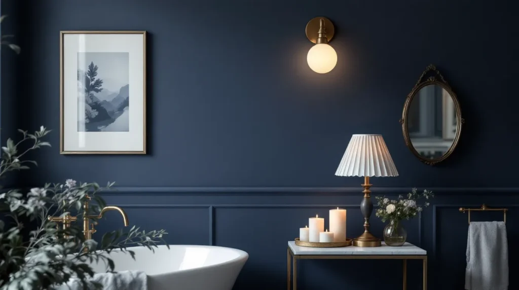 Persian rug grounding an opera aesthetic room with warm glow.