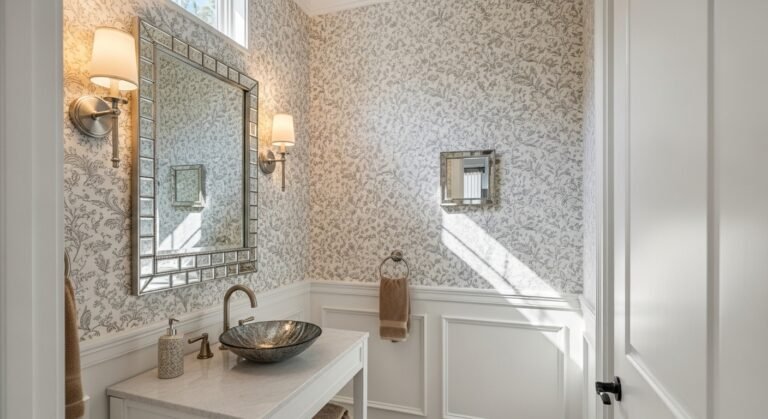 24 Elegant Wallpaper Powder Room Inspo Ideas