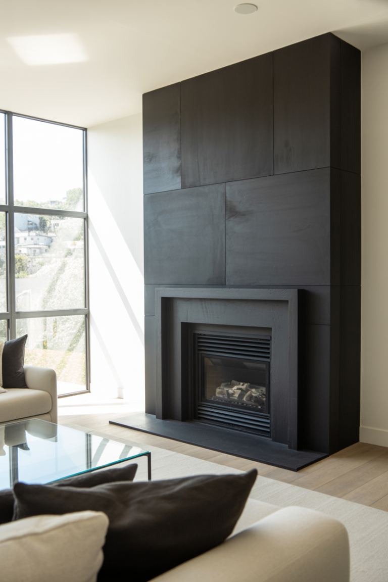 23 Black Fireplaces Making Bold Statements Now