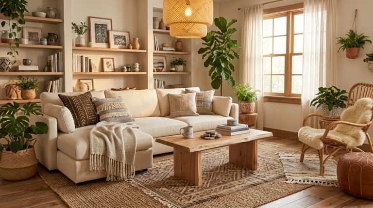 22 Modern Boho Living Room Ideas for a Warm, Trendy Space