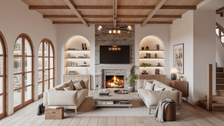 24 Modern Rustic Living Rooms We’re Obsessed