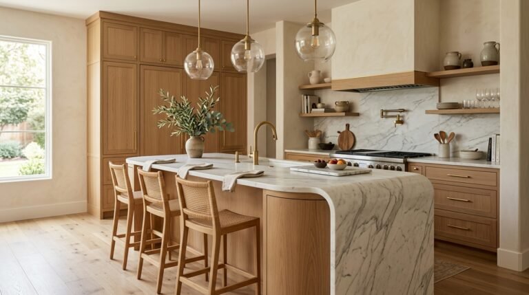 25 Curved Kitchen Islands Trending Right Now